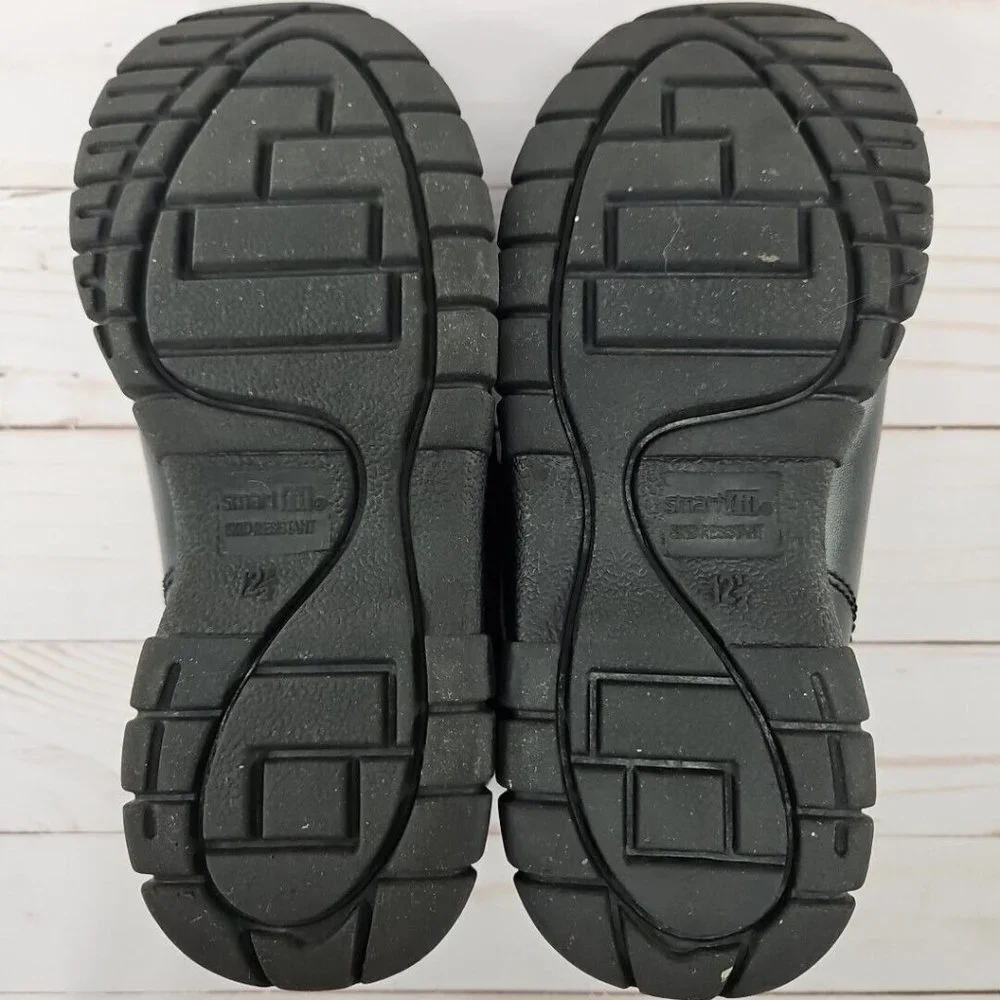 Smart Fit Black Toddler Boys Dress‎ Shoe Size 12.5 Strap Skid Resistant